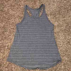 Gray and white stripe tank